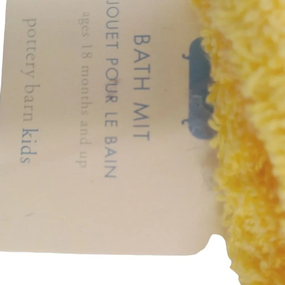 Pottery Barn Kids Lion Bath Mitt Wash Cloth New Puppet PBK Yellow Orange